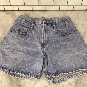 Vintage Steel Jeans Shorts Womens 9 Blue Acid Wash High Rise Denim Made USA 90s